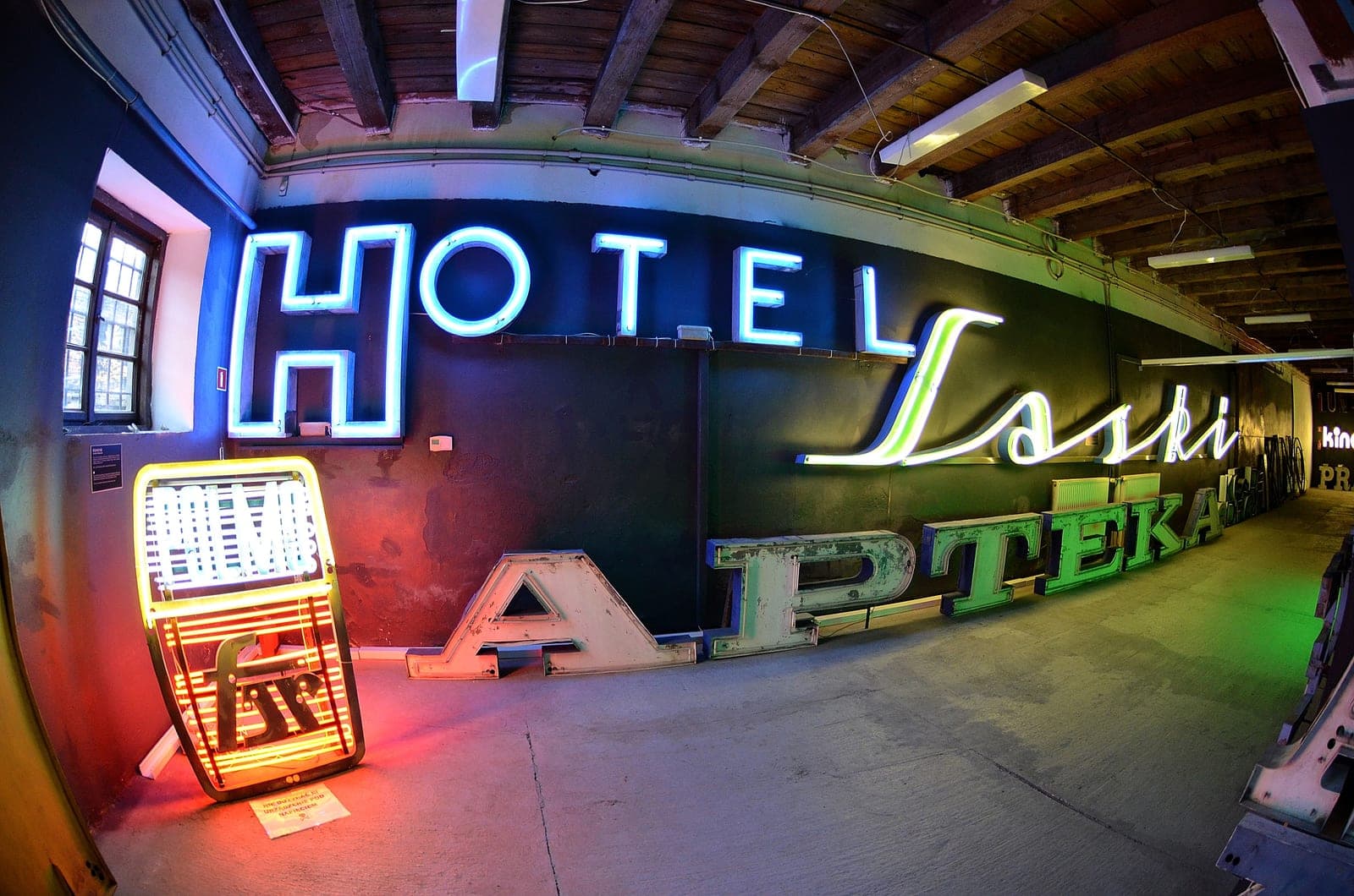 Historic neon signs in Warsaw