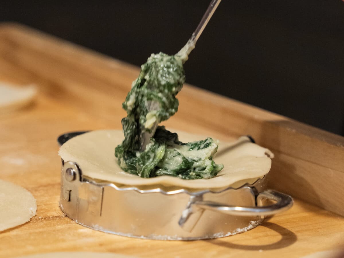 Pierogi spinach filling